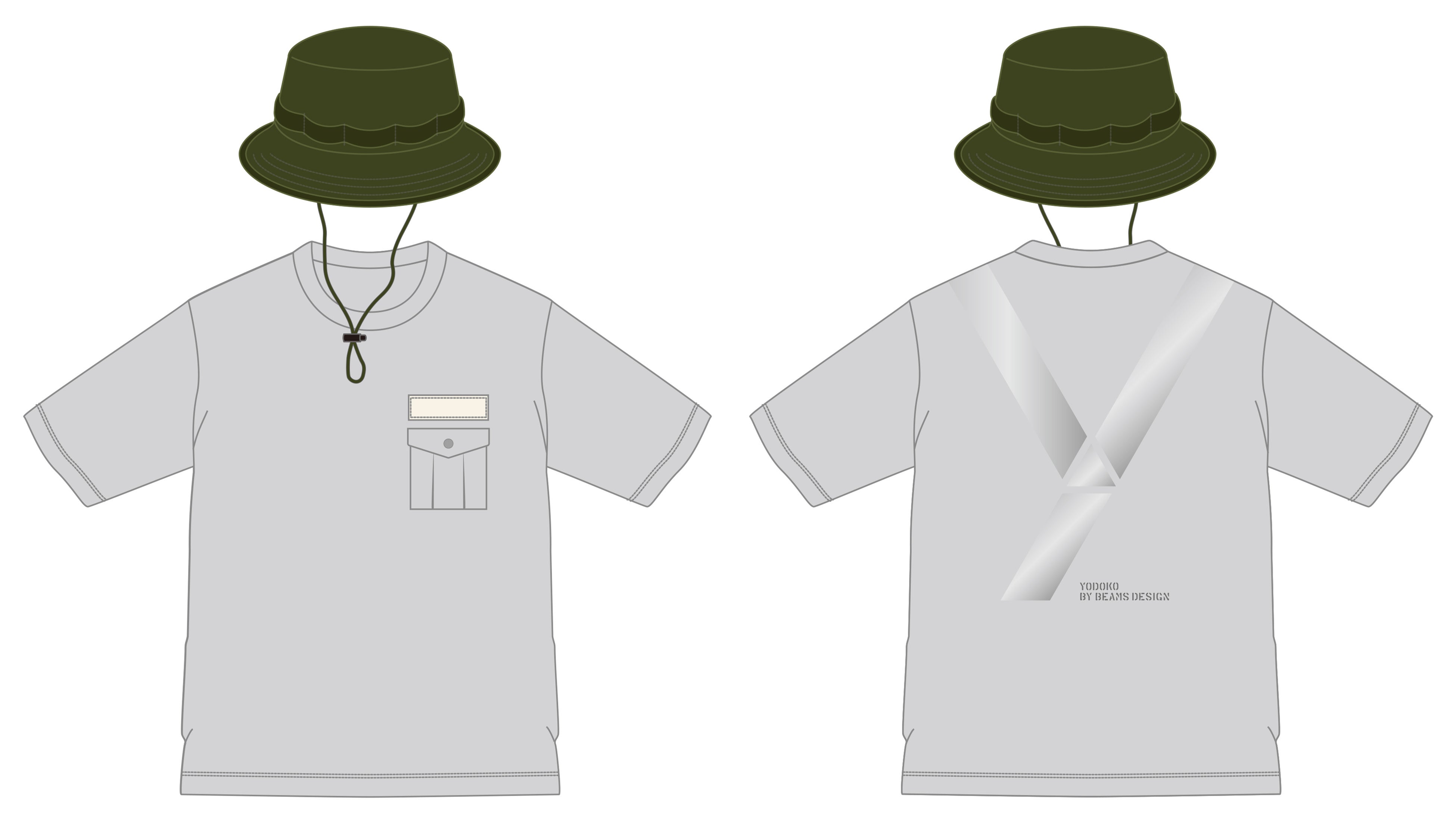 オリジナルＴシャツ＆ハット（グレー） ※イメージ