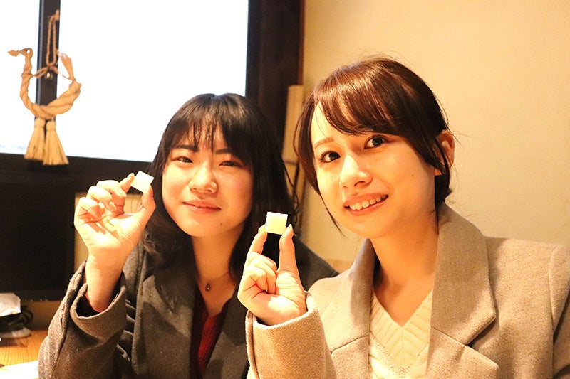 生姜の風味と溶けていく甘さで口の中がすっきりします