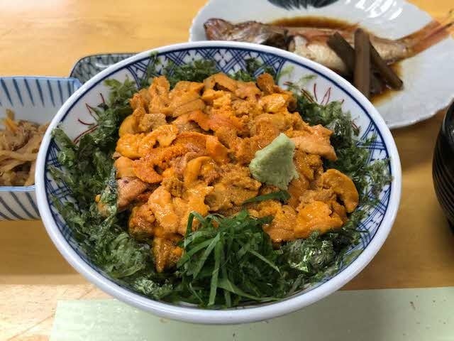 ボリューム満点の「うに丼」（花房）