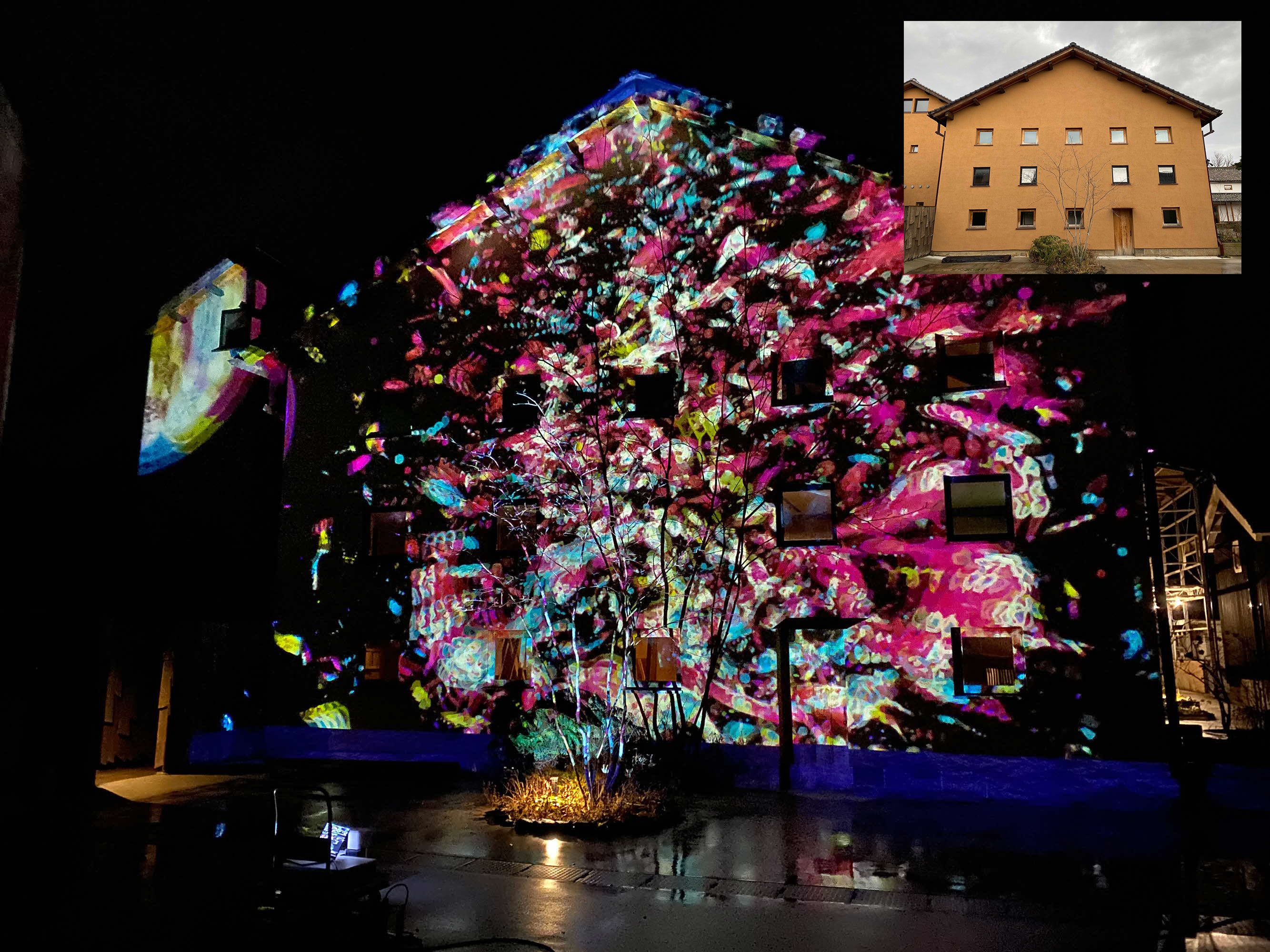 プロジェクションマッピングイメージ（夜間）