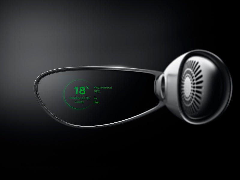 OPPO Air Glass 天気情報表示