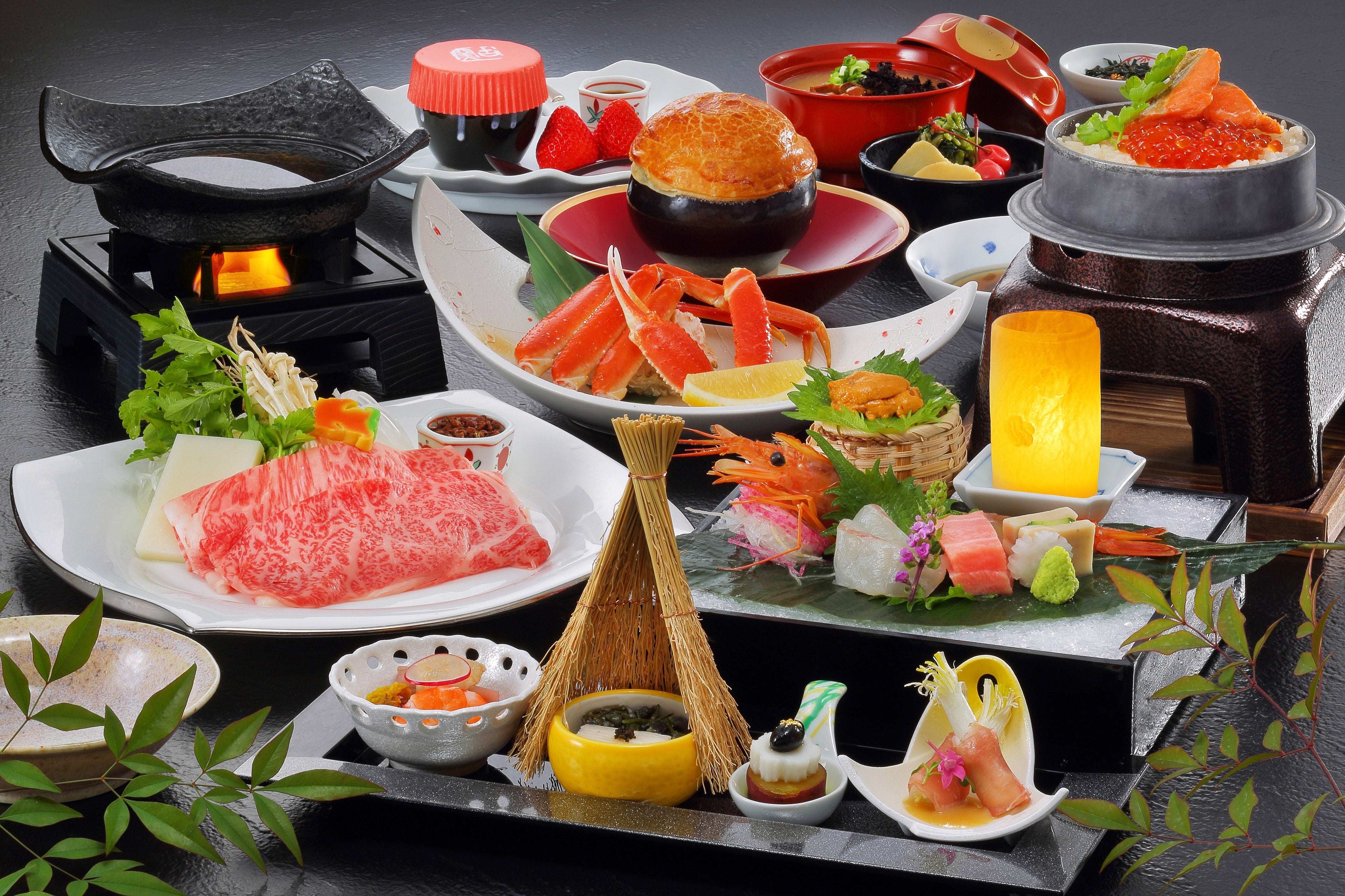 冬の美食を求めて。かみのやま温泉「日本の宿 古窯」が贈る、本ズワイ蟹と山形牛をメインとした、贅沢な冬会席プランが販売開始。