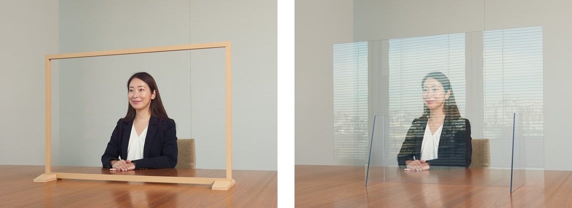 DNP製品（左）と一般的なパーティション（右）