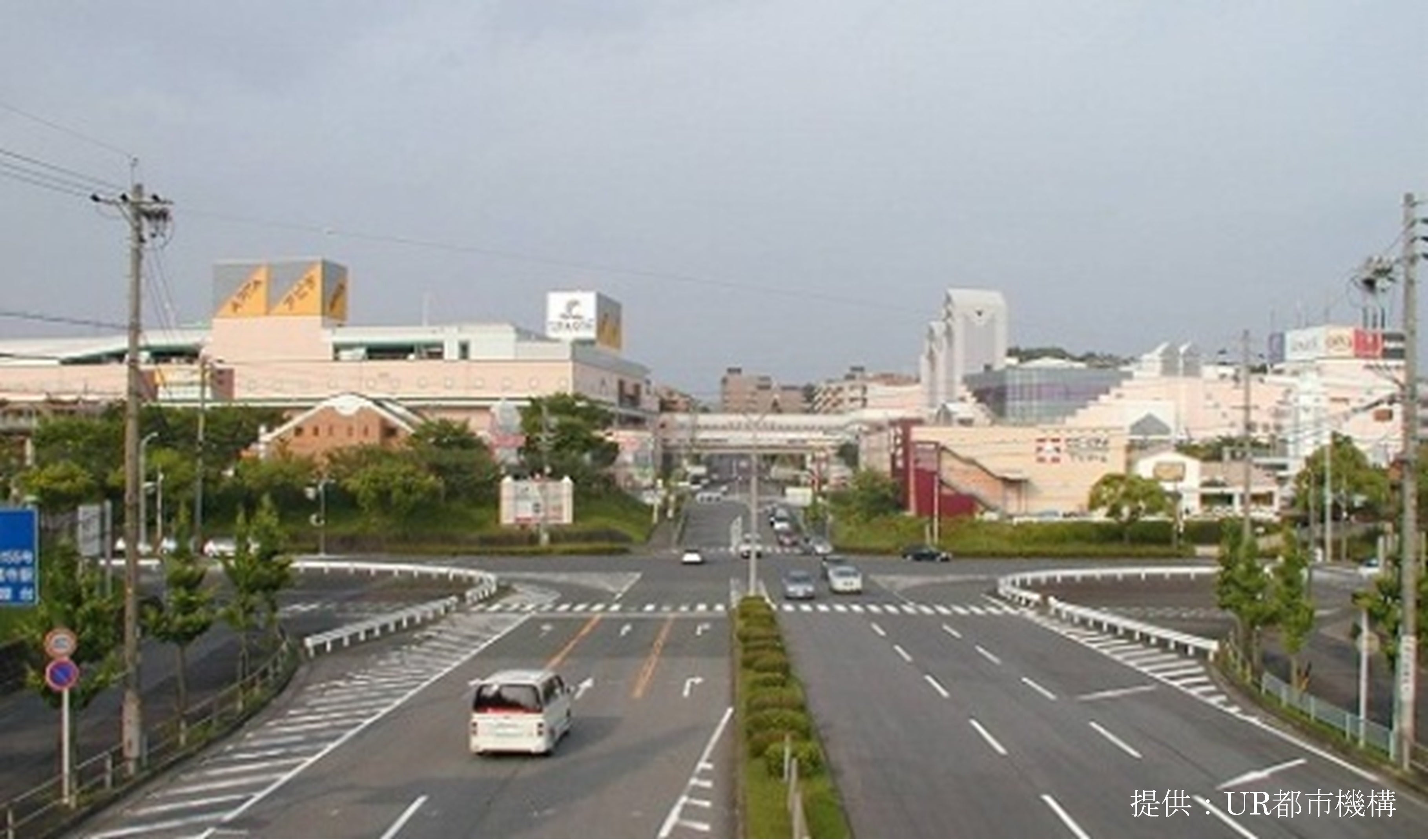 共同研究フィールドの高蔵寺ニュータウン・センター地区周辺 ​[提供：UR都市機構]　