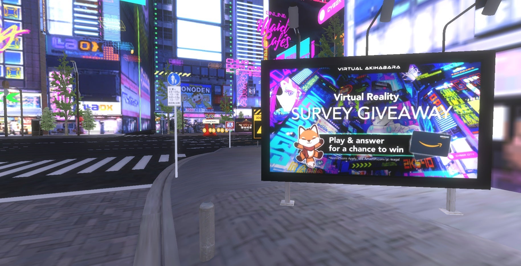 英語表記での案内など「バーチャル秋葉原」でのユーザーインターフェイス（UI）もグローバル化に対応