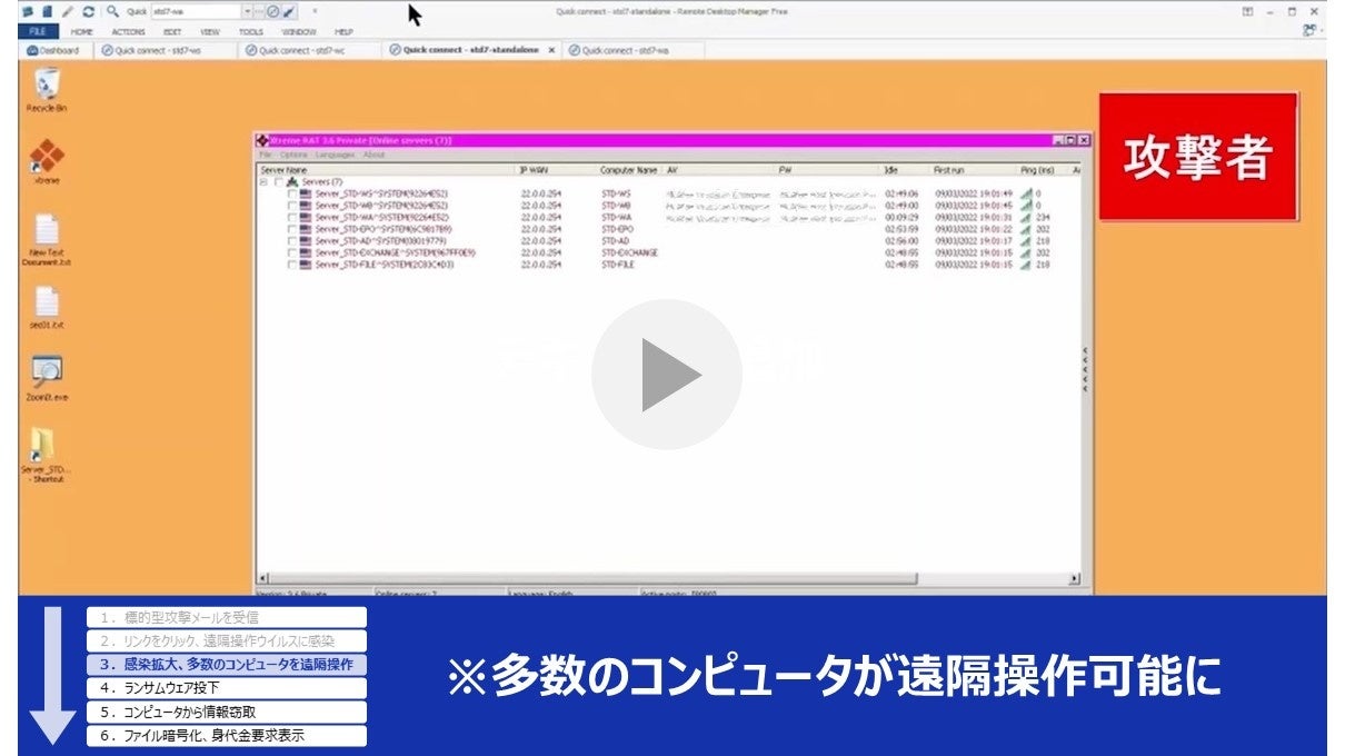 「経営層向け情報セキュリティ講習」デモ画面