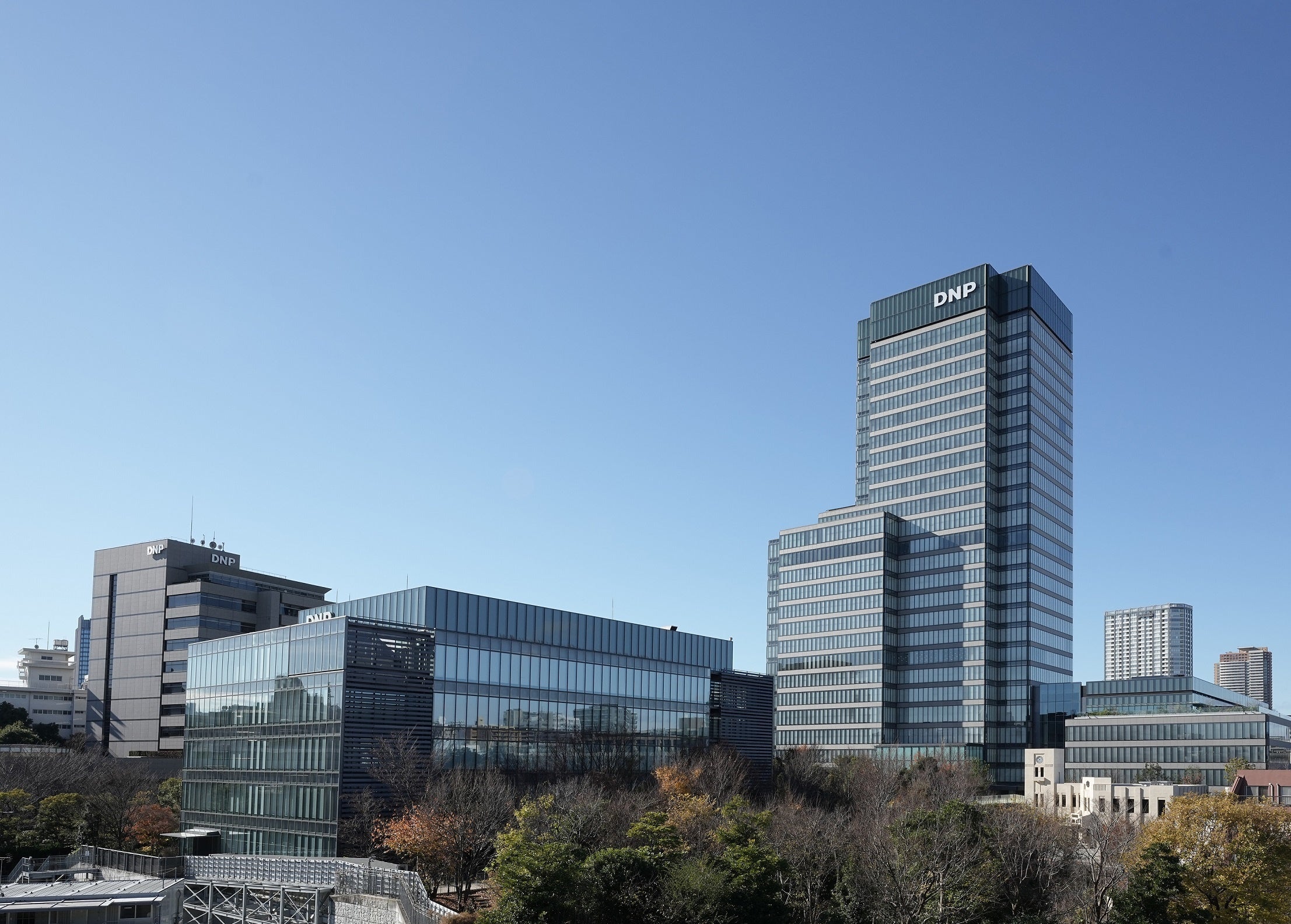 DNP本社地区（東京・市谷）の再開発エリアの様子