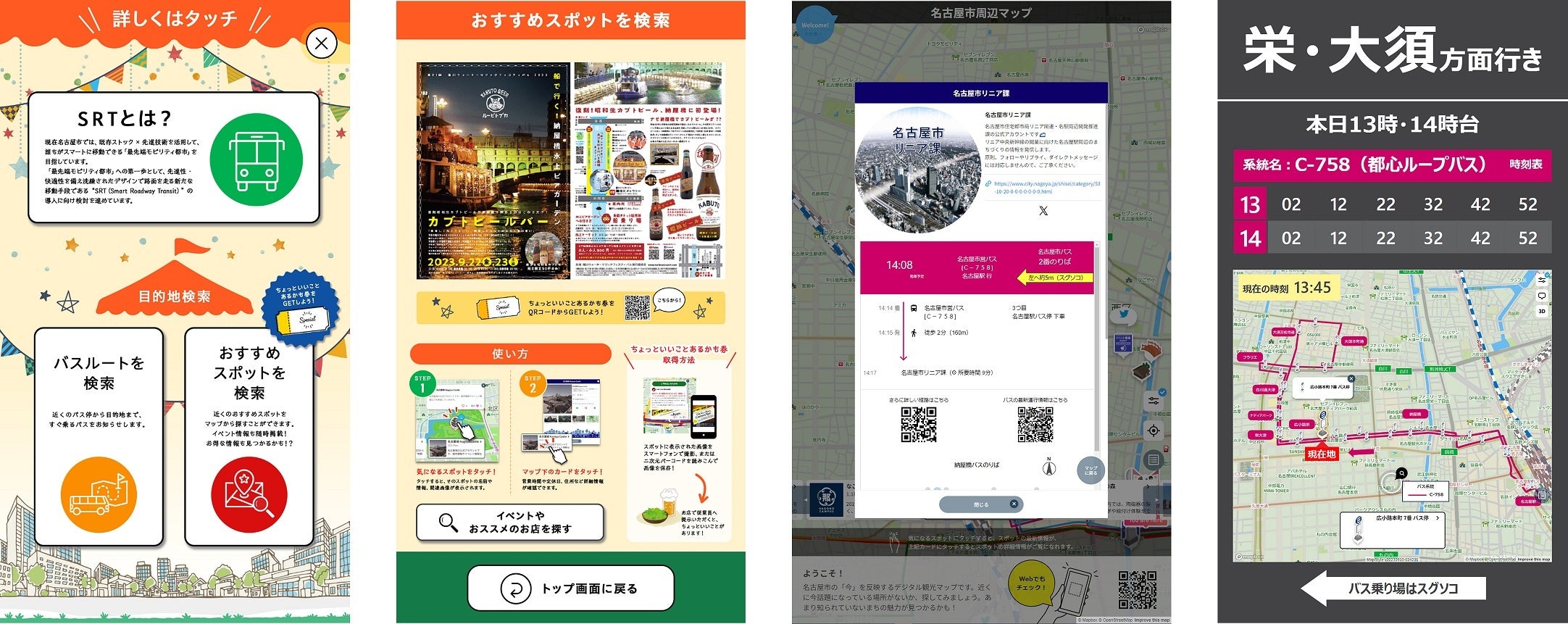 モビリティポートに表示する画面イメージ