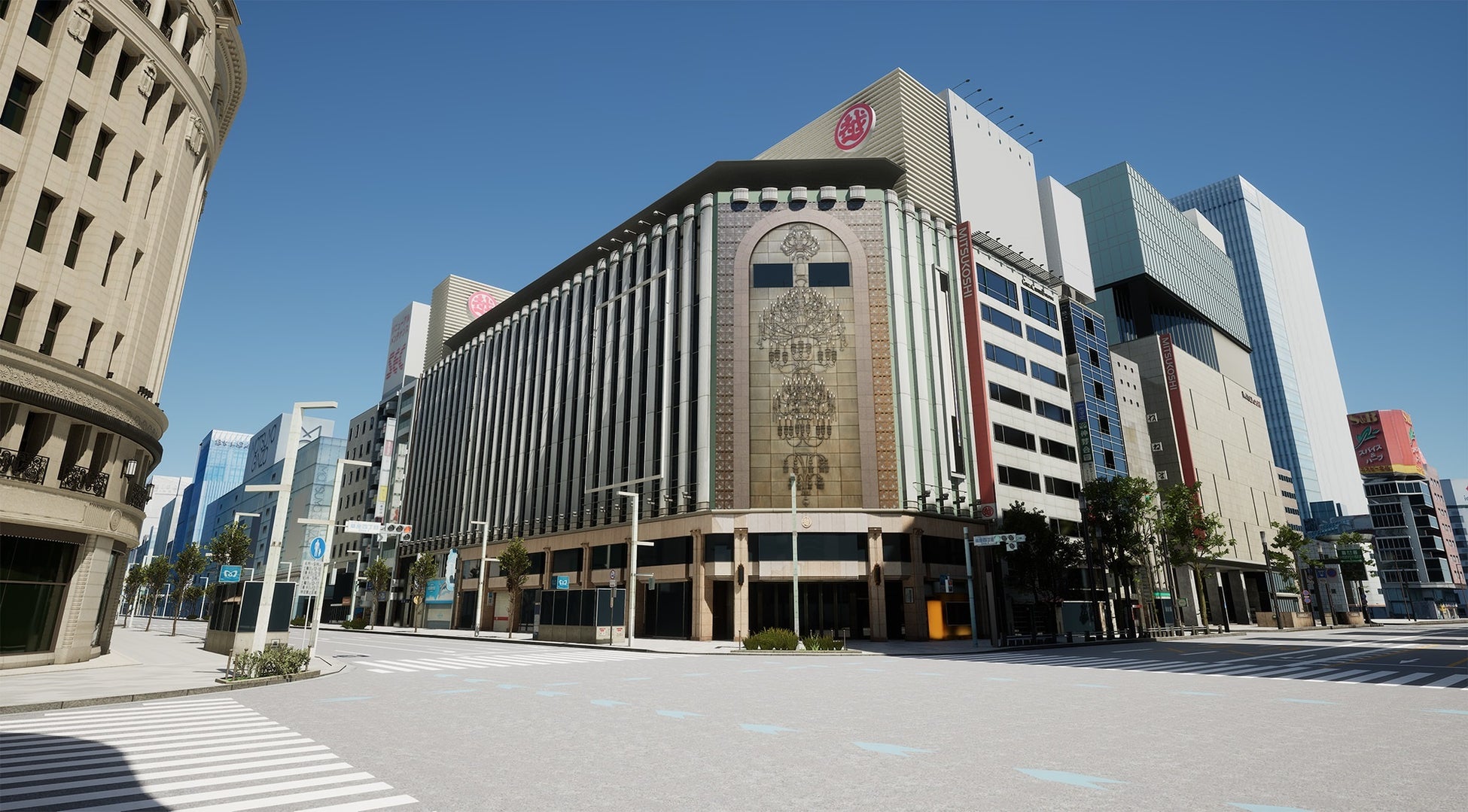 銀座四丁目交差点バーチャルプロダクション背景 イメージ