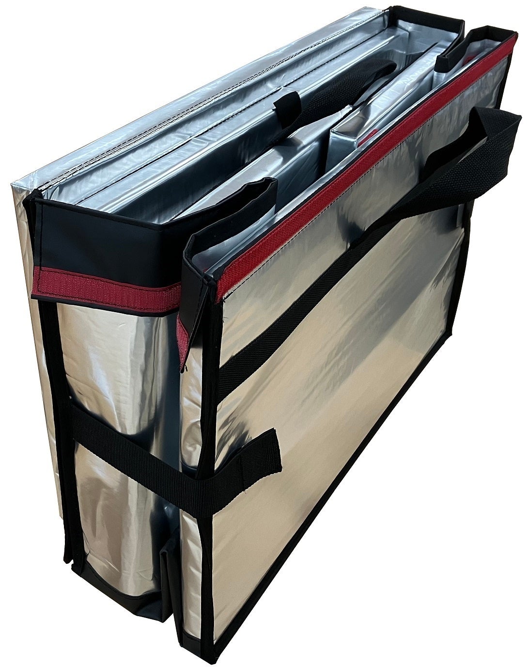 新開発した軽量の断熱ボックスの配送後に折り畳んだ際のイメージ