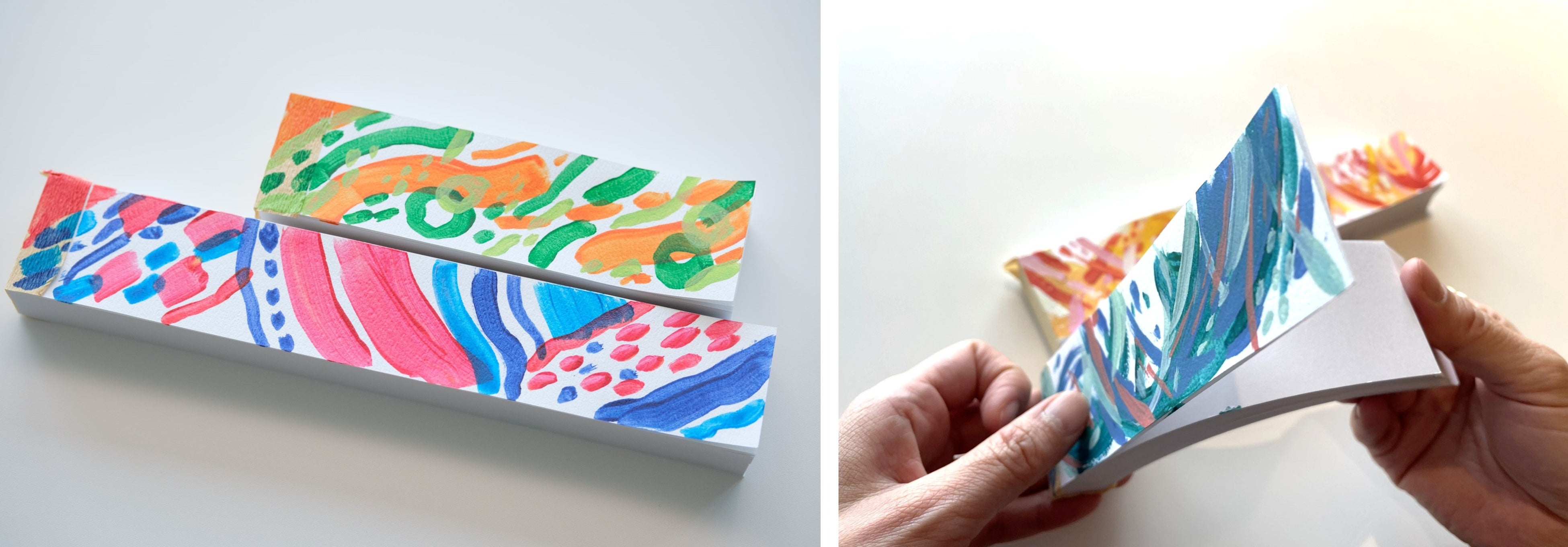 アーティストが彩色したアップサイクルアート「ほんの切れ端」