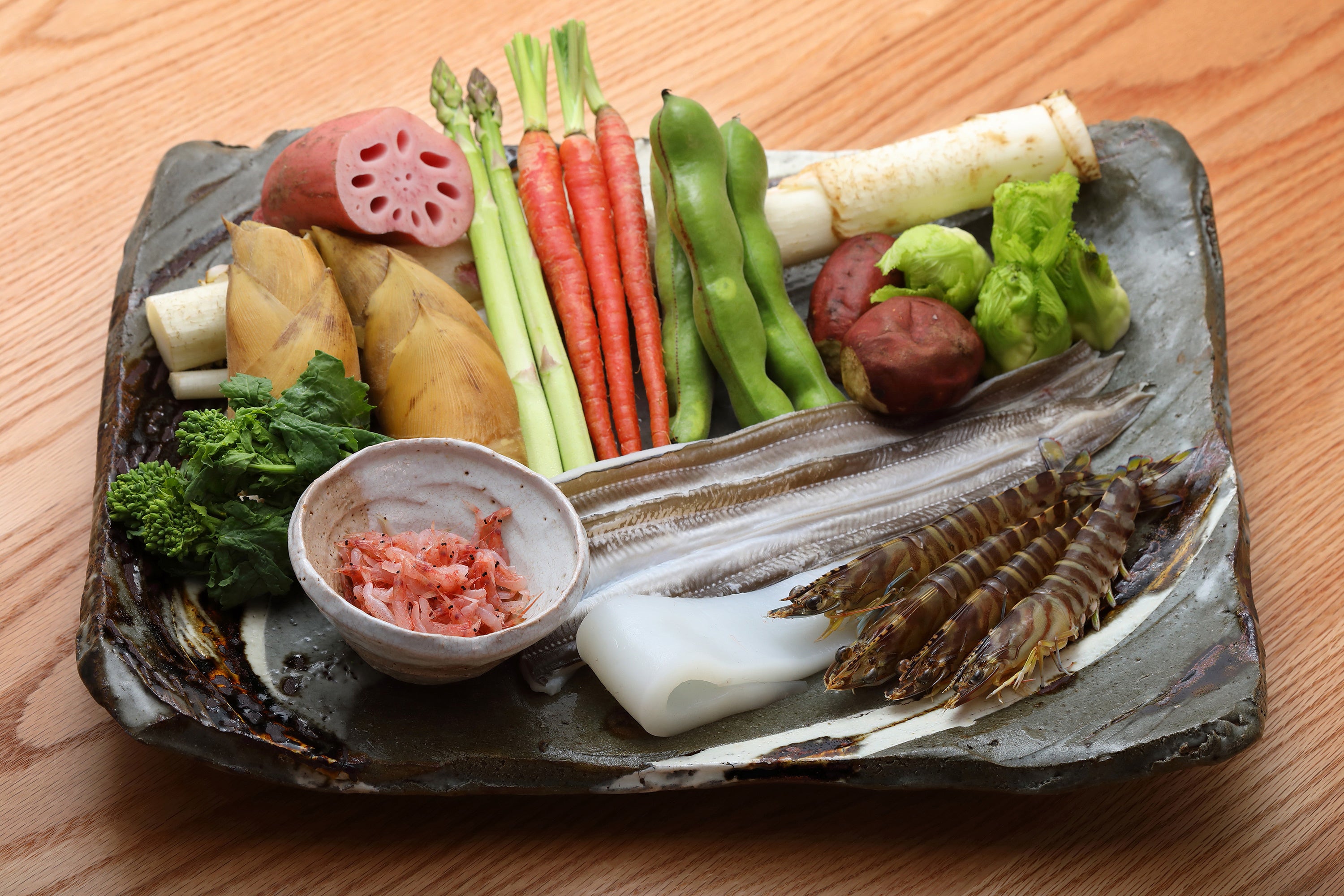 その日の食材からお好みを天ぷらに