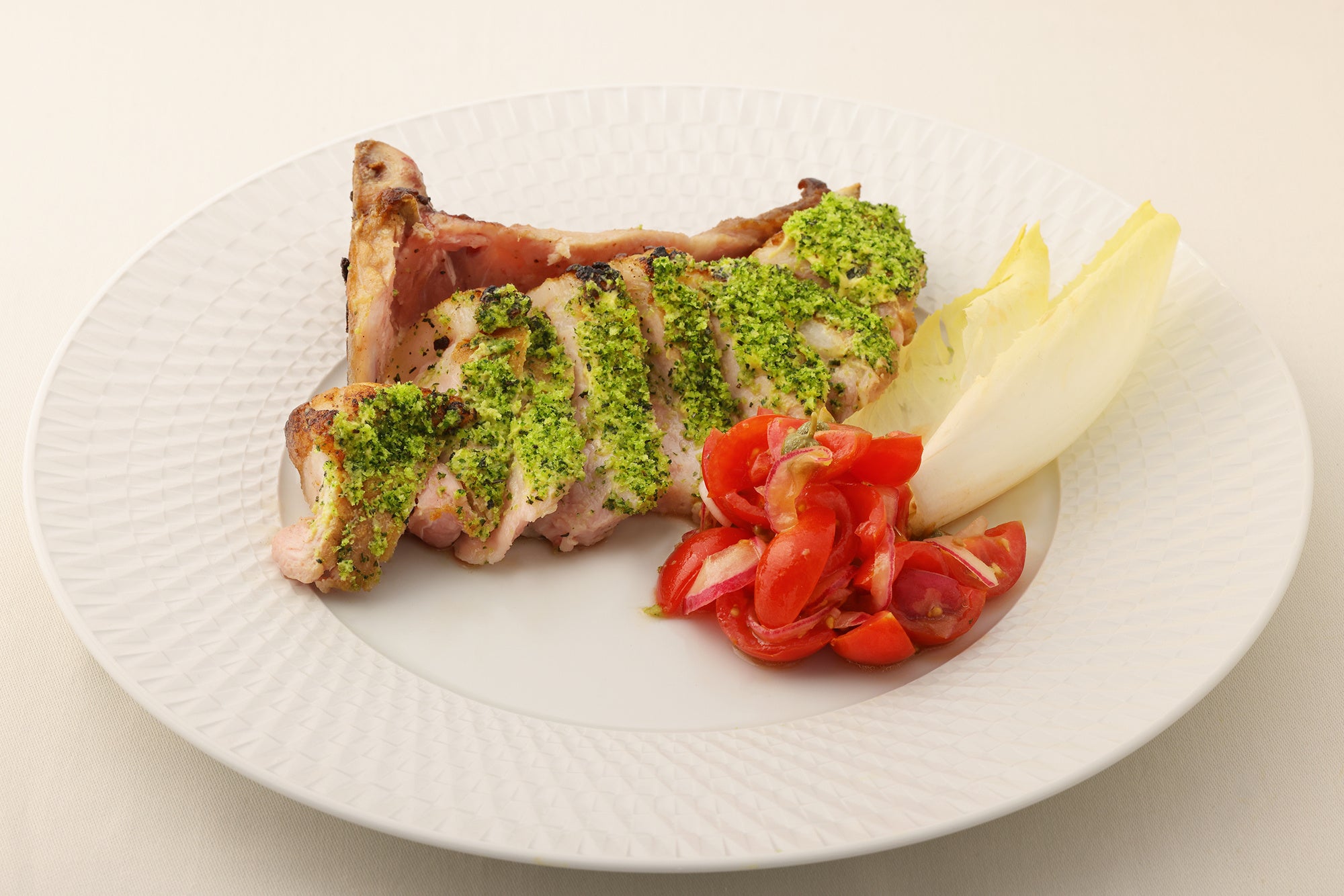 骨付きポークの香草パン粉焼き