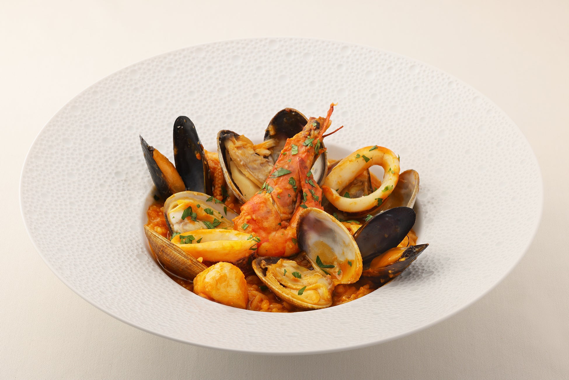 地もの魚介とトマトのリゾット