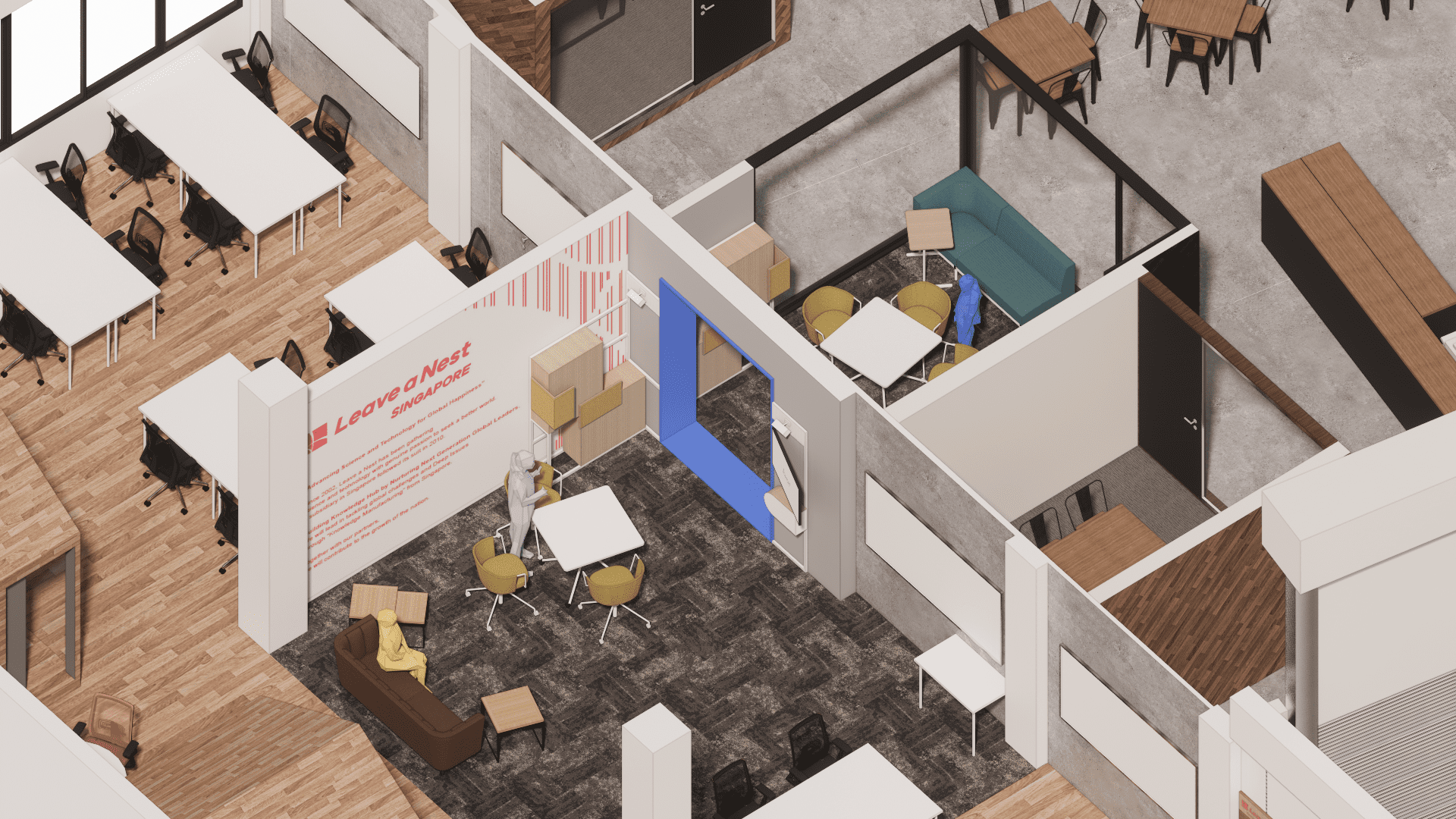 Blデザインイメージ (左下シンガポール　右上：東京）