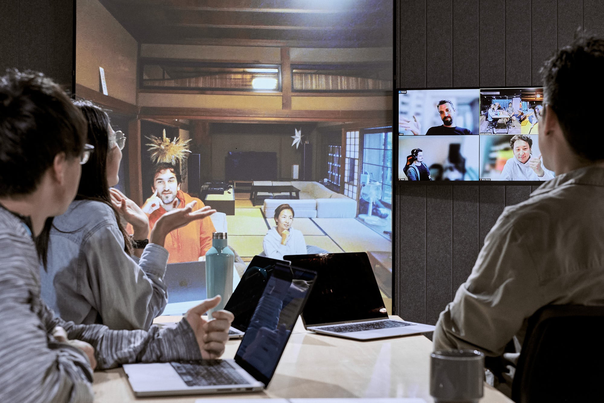 シェアモニターを介したハイブリッドコール