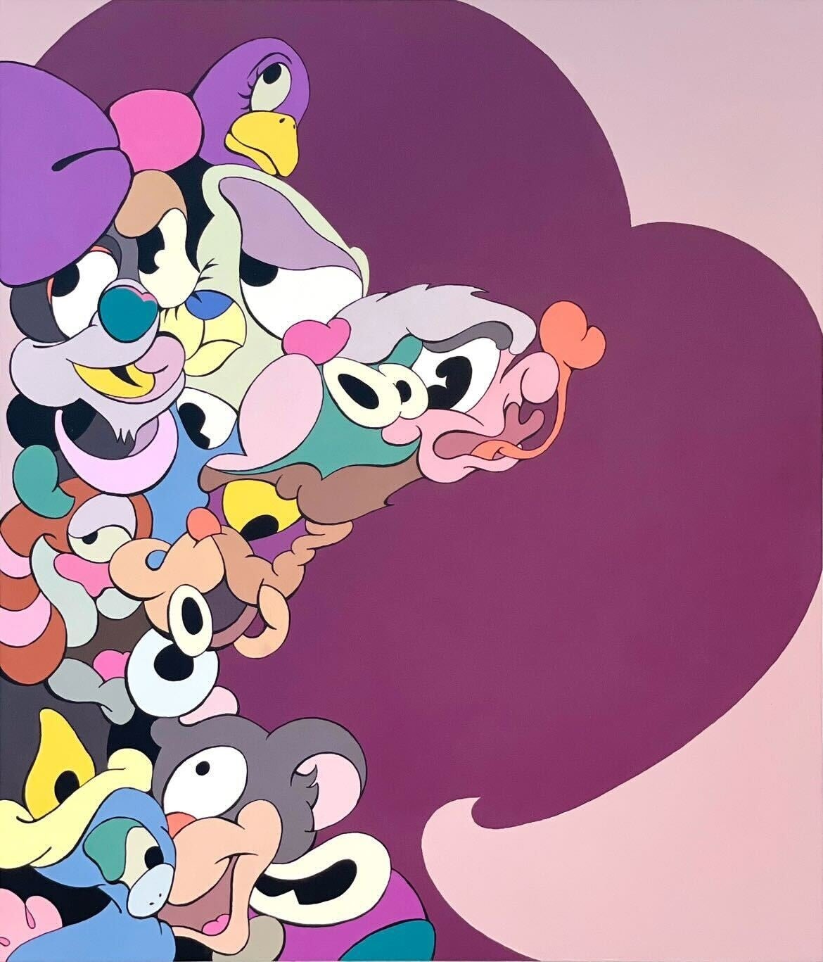 Maoka Ueda_《Angela》_2022年_アクリル絵具、ジェッソパネル_h455×w530mm