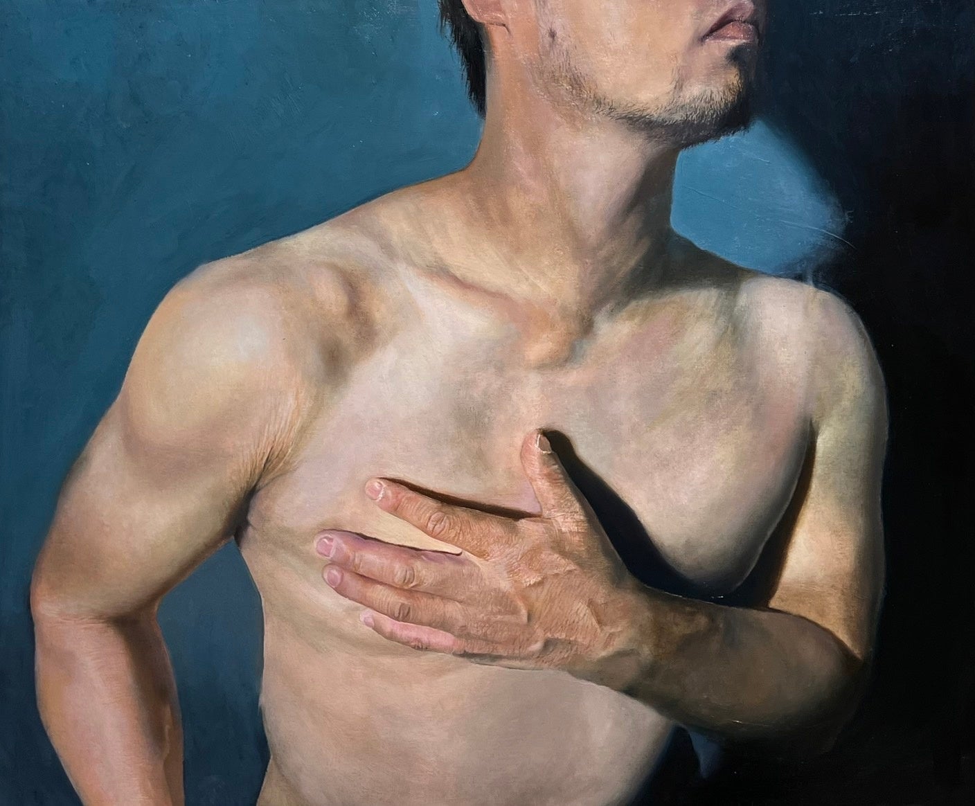 あおいけい_《息吹》_2020-2022年_油彩、キャンパス_h5000×w606×d200mm