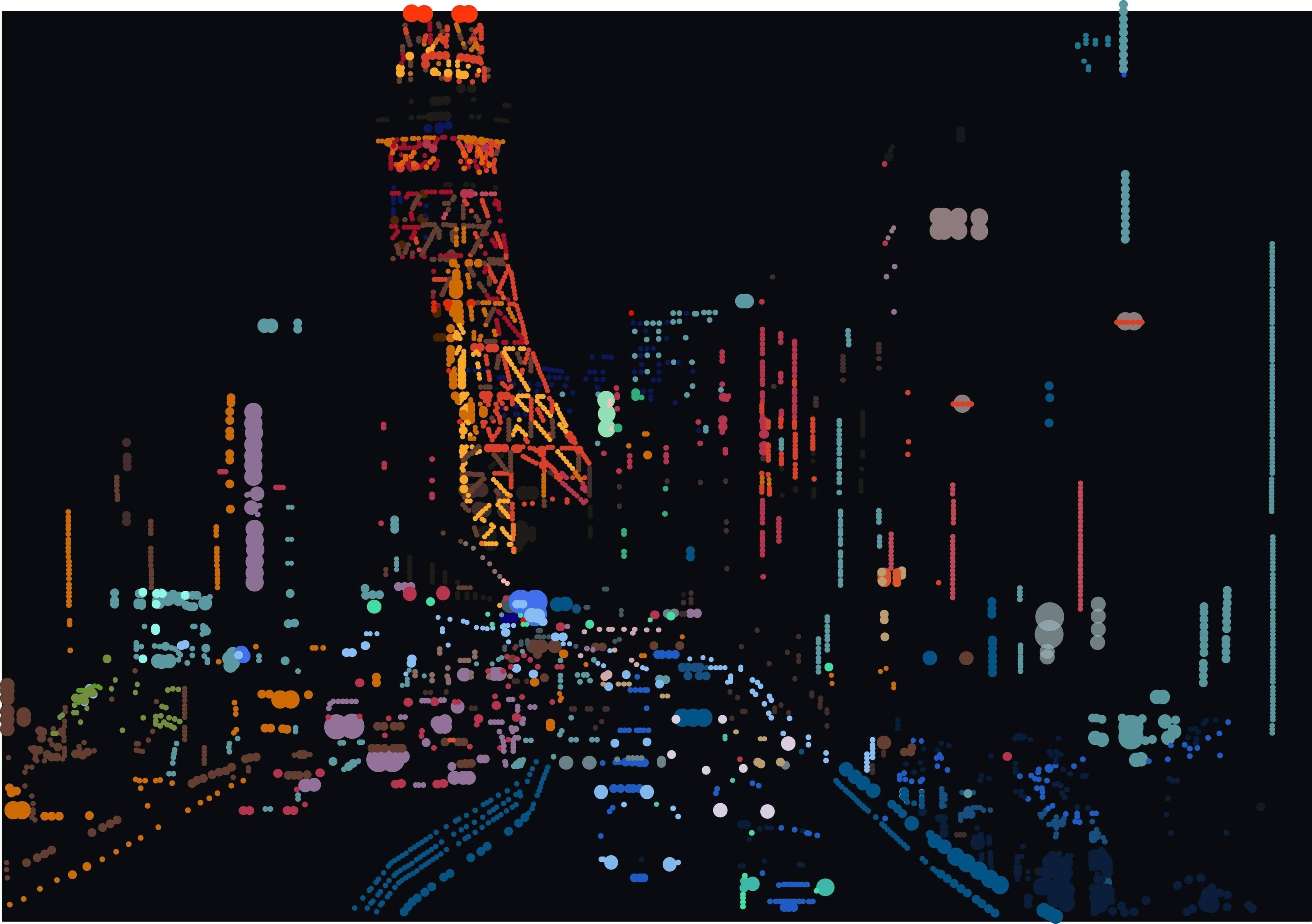 大村雪乃_《Cant Help Falling In Love》_2022年_アクリル、シール、パネル_h727×w500mm