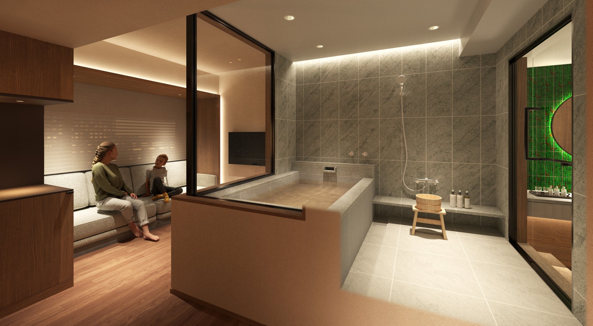 (完成予想イメージ)貸切風呂