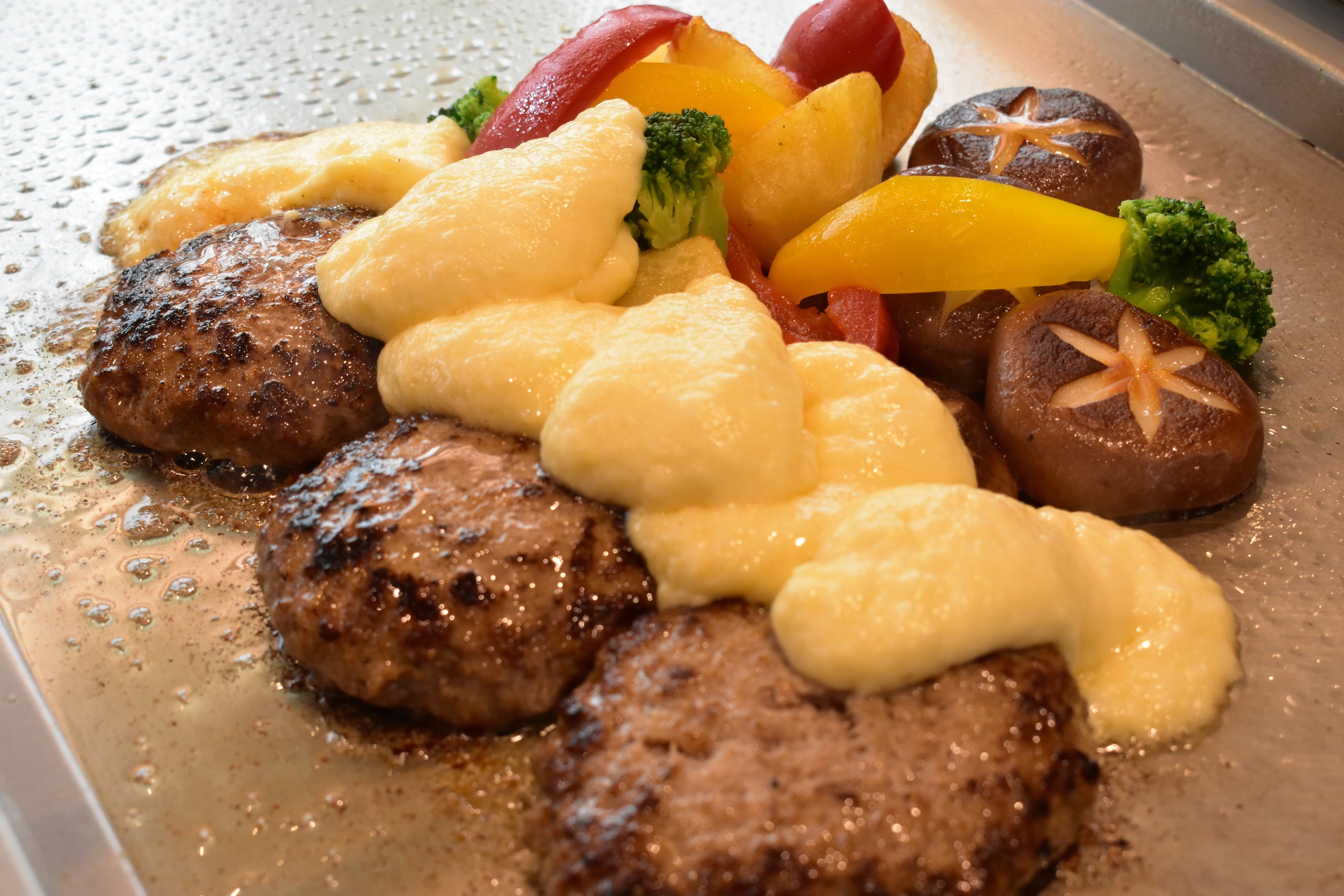 ハンバーグと焼き野菜（イメージ）