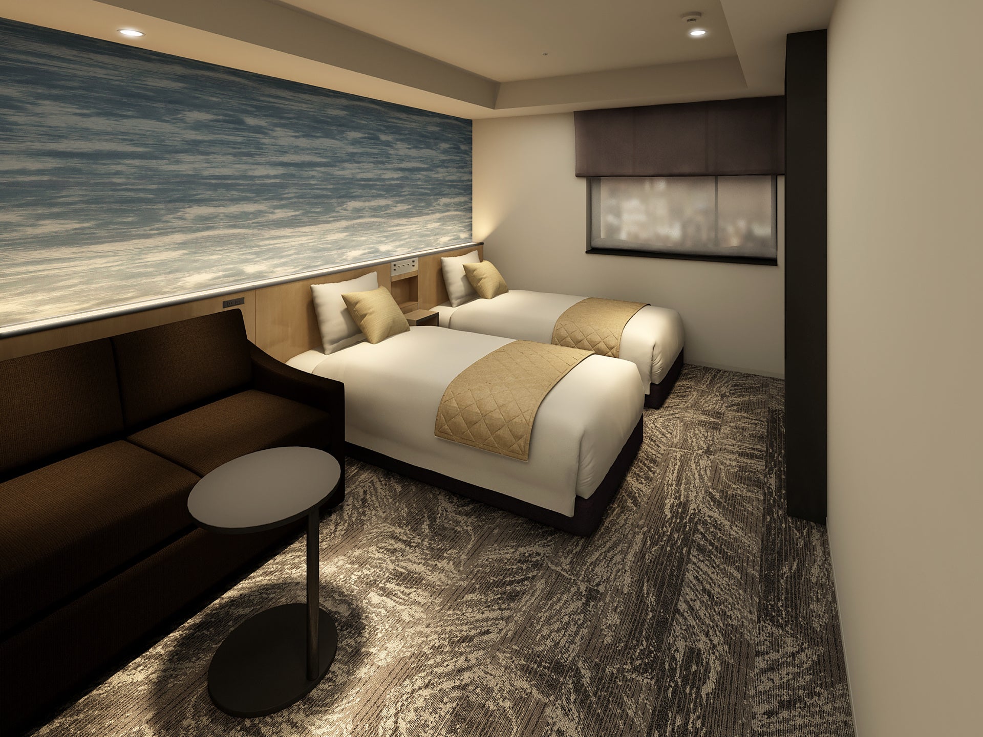 モデレートツイン（22㎡）客室完成予想図