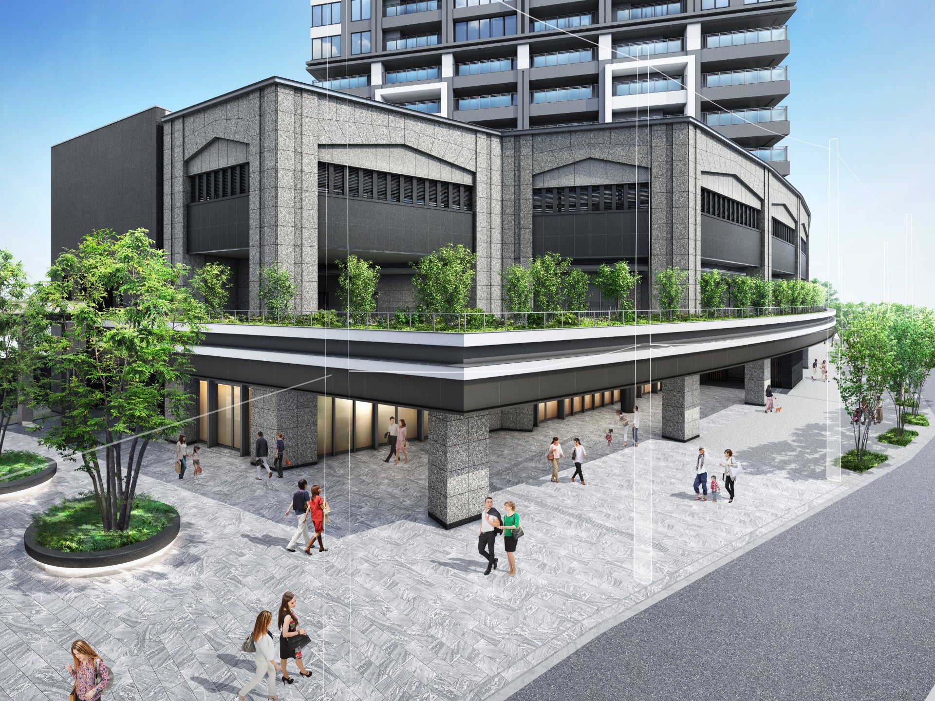 公開空地完成予想図（ホテルエントランス付近）