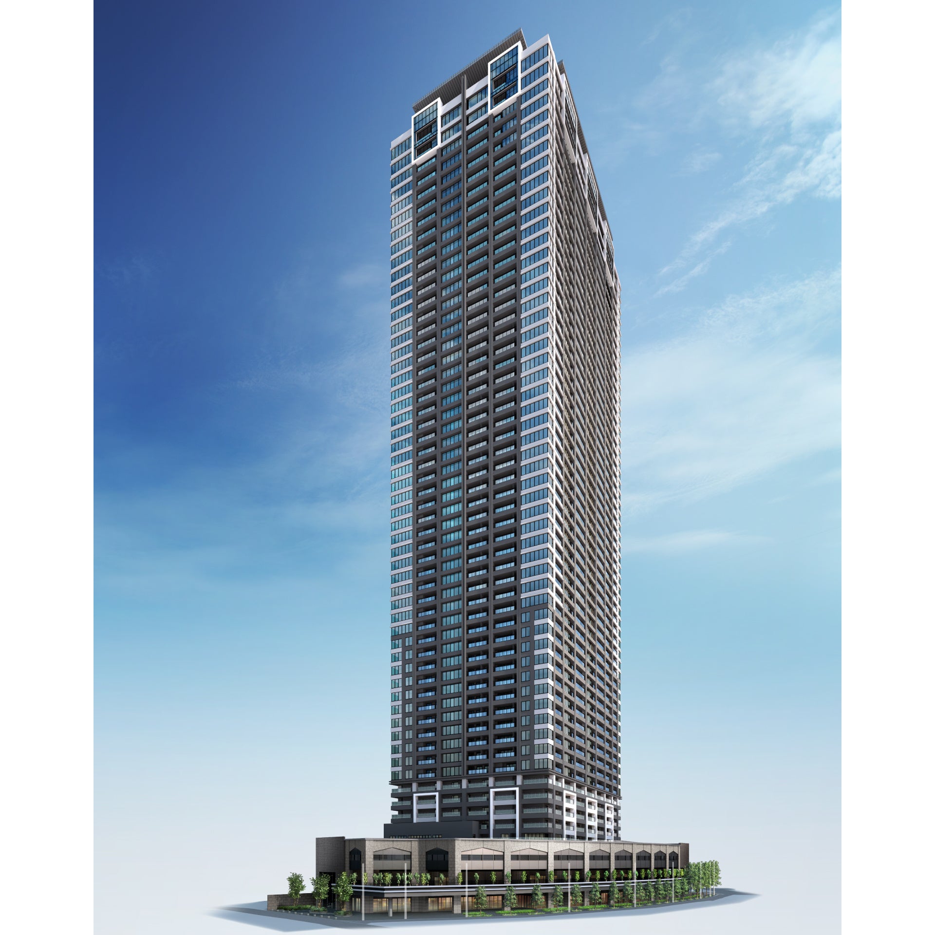 外観完成予想図（ホテルフロアは4階～8階）