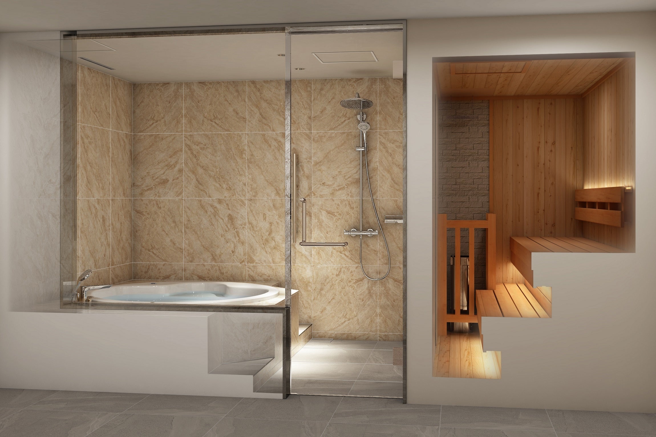 プライベートバス＆サウナ完成予想図