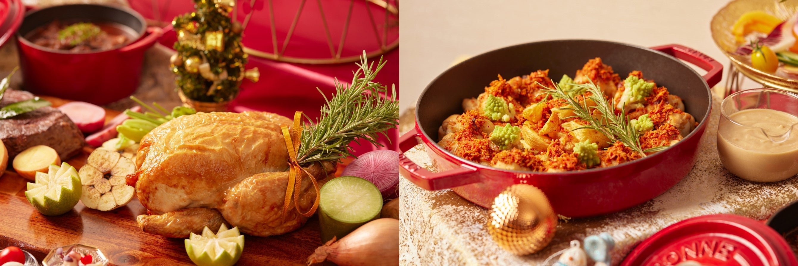 チキンローストチャイニーズスパイス　フライドポテト ※提供時は切り分けてご提供いたします。