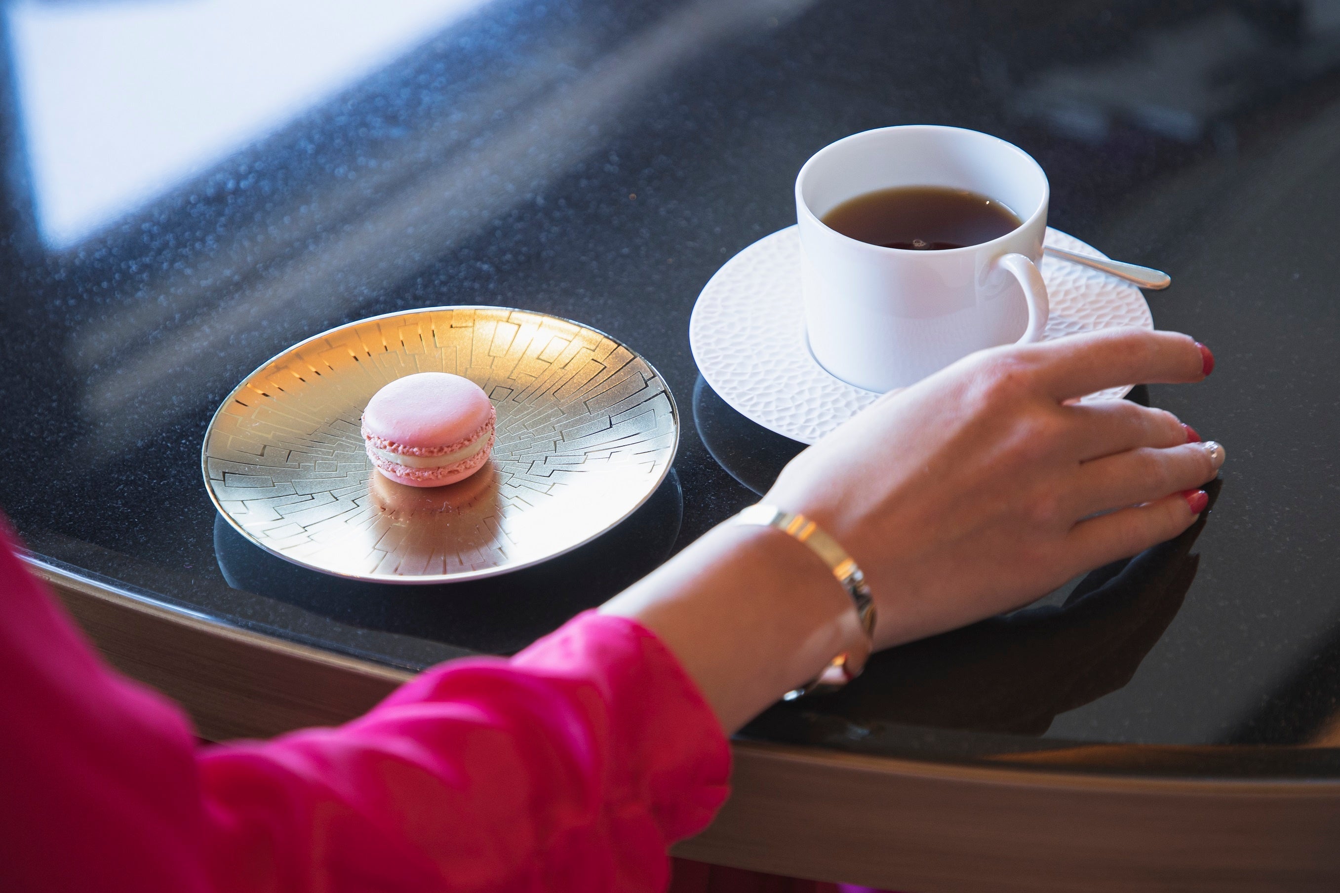 チェックイン時のマカロンタイム