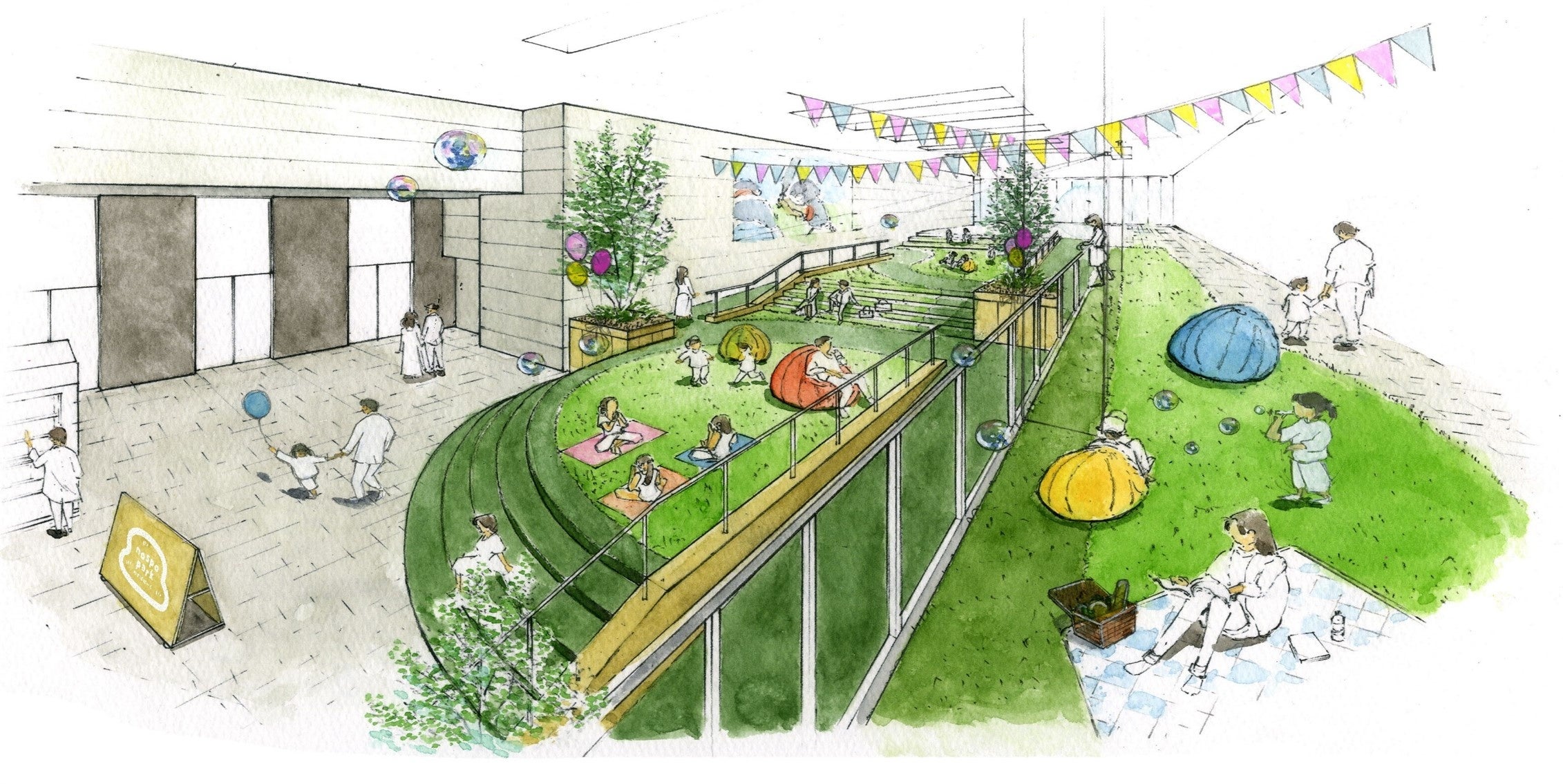 B1階「のすぽぱーく」イメージパース