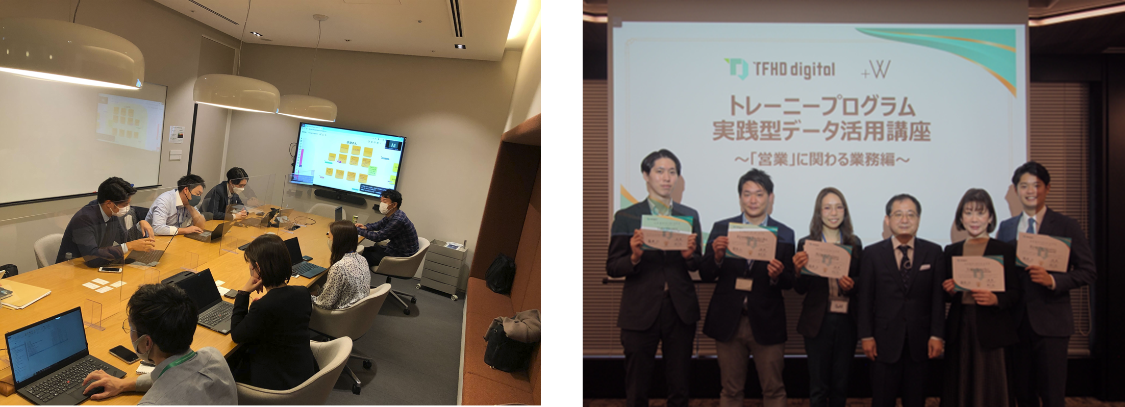 活発なディスカッションをする少数精鋭のメンバー　　　　　最終回のプロジェクト計画書発表会