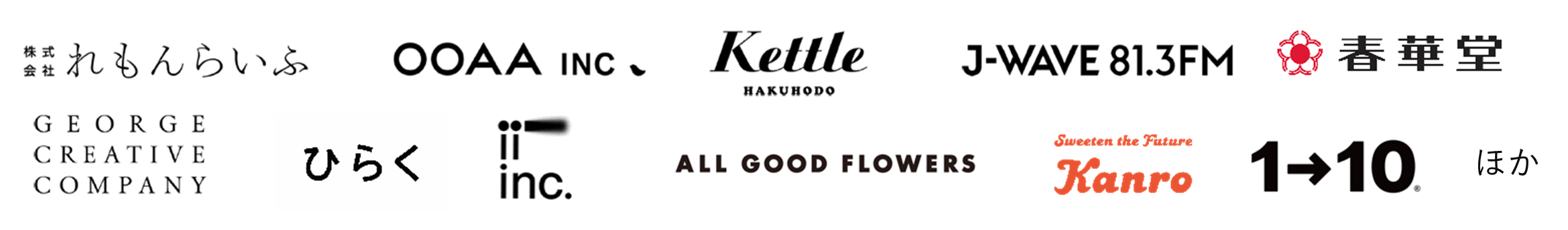 3階に参画するクリエイティブカンパニー（一部）