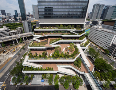 「東京ポートシティ竹芝」　外観・スキップテラス