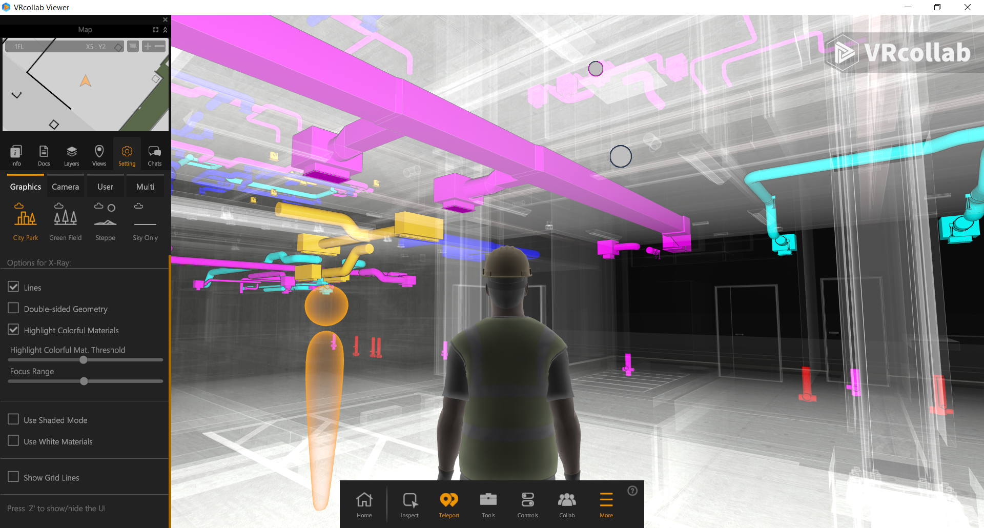構造や配管の確認も