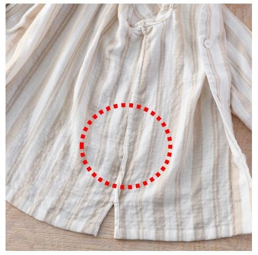 肌にやさしい伏せ縫い