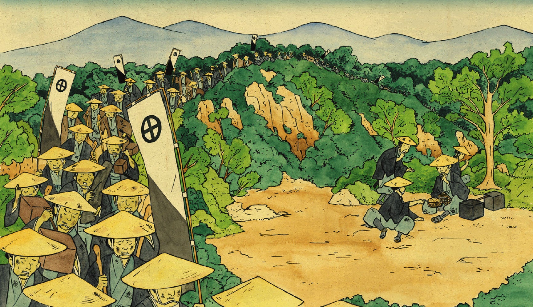 ▲薩摩から江戸まで約1600㎞もの道中を歩いて向かった、過酷な薩摩藩の参勤交代