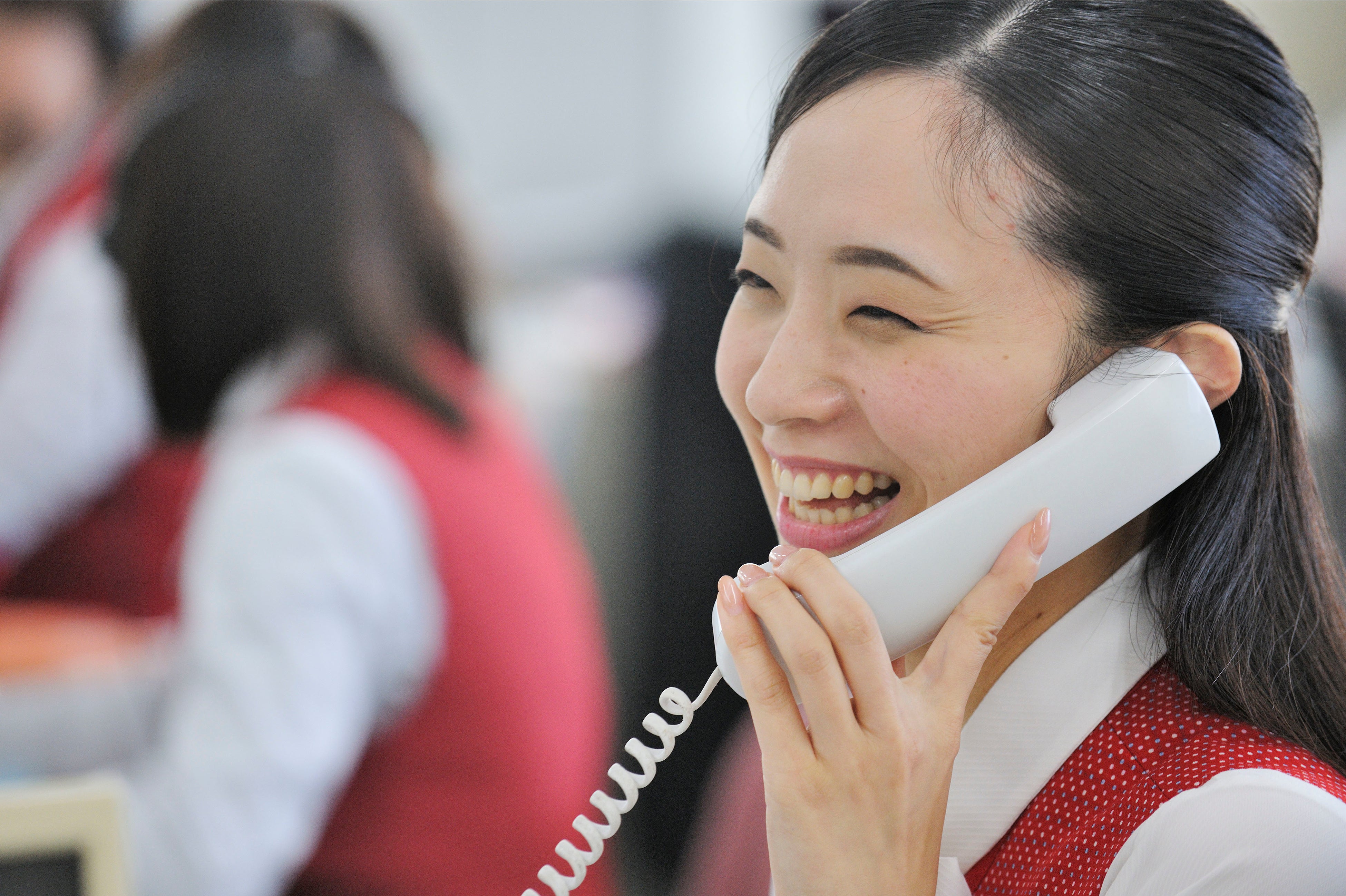 ▲お客様一人ひとりに真摯にお応えする健康家族の「お客様ポライトナー」