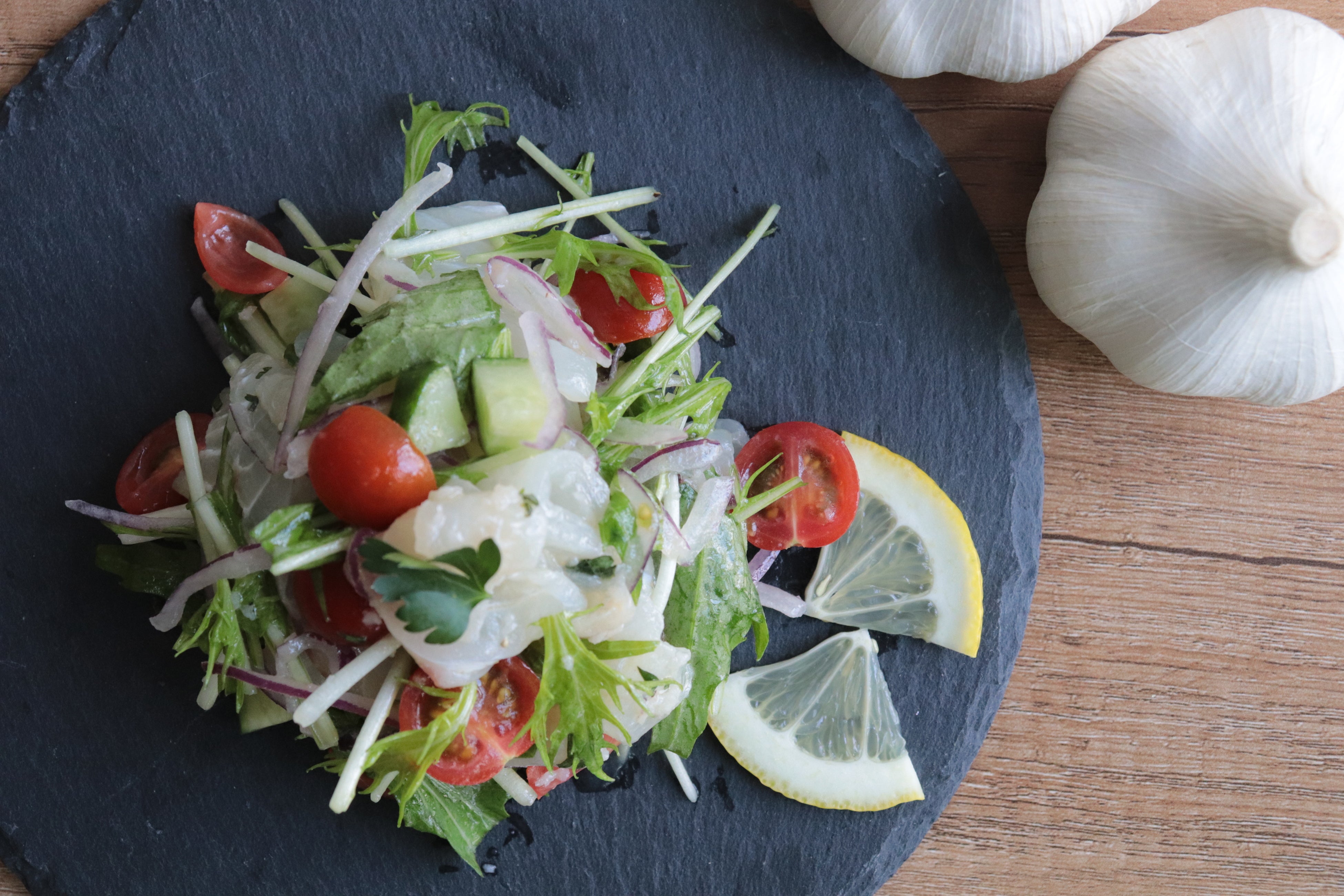 ▲魚介のマリネ