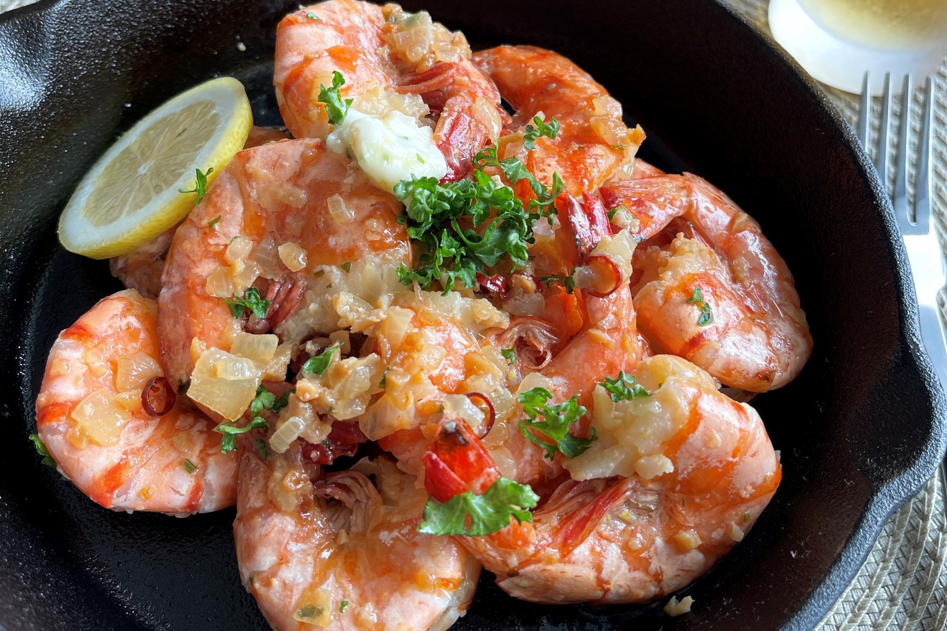 ▲ガーリックシュリンプ