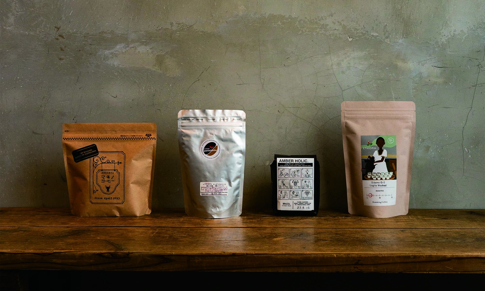 沖縄県内ロースターの焙煎豆一例