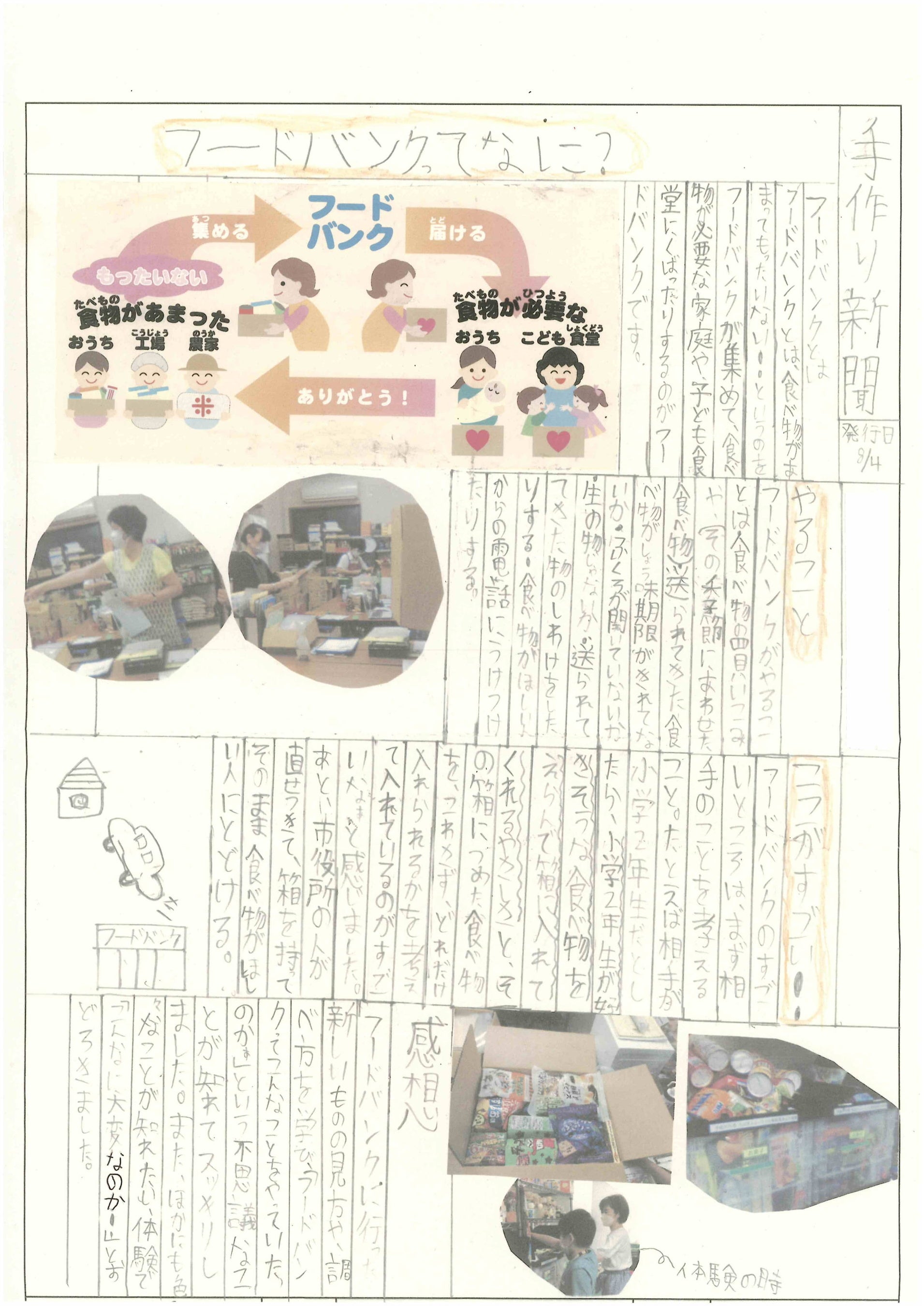 こども記者が作成した新聞