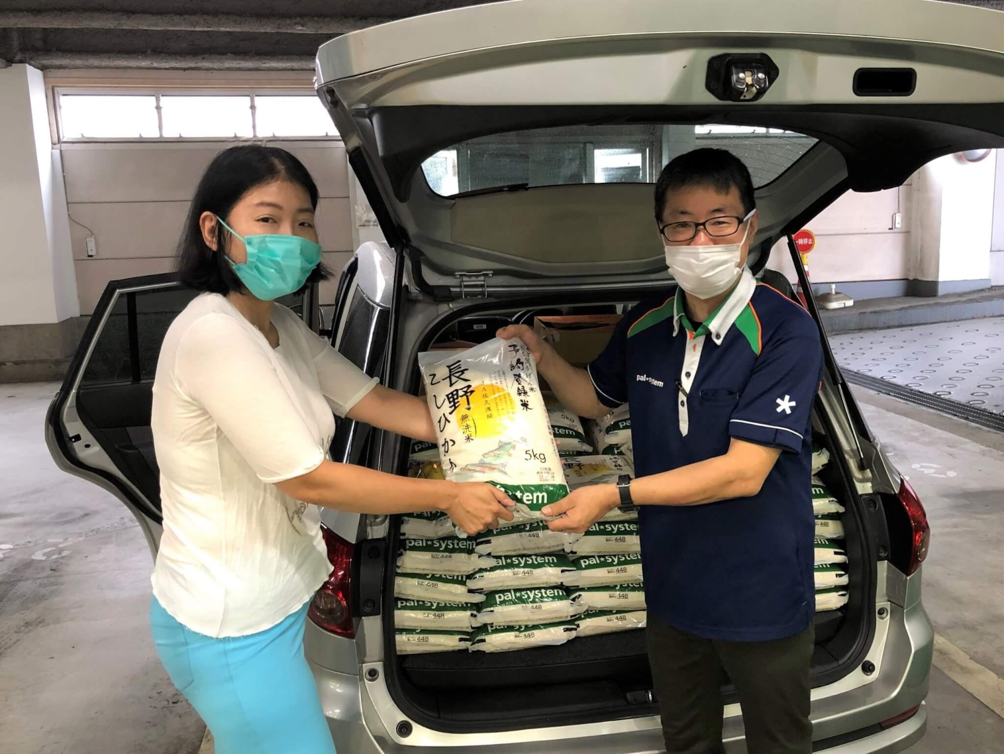 7月の港センターでの寄贈式