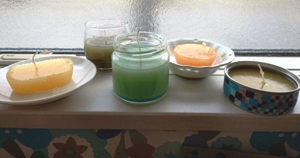 使用済みてんぷら油で作ったキャンドル