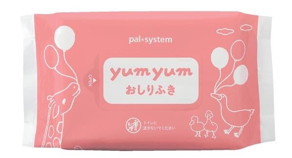 モモ葉エキス配合の「yumyumおしりふき」