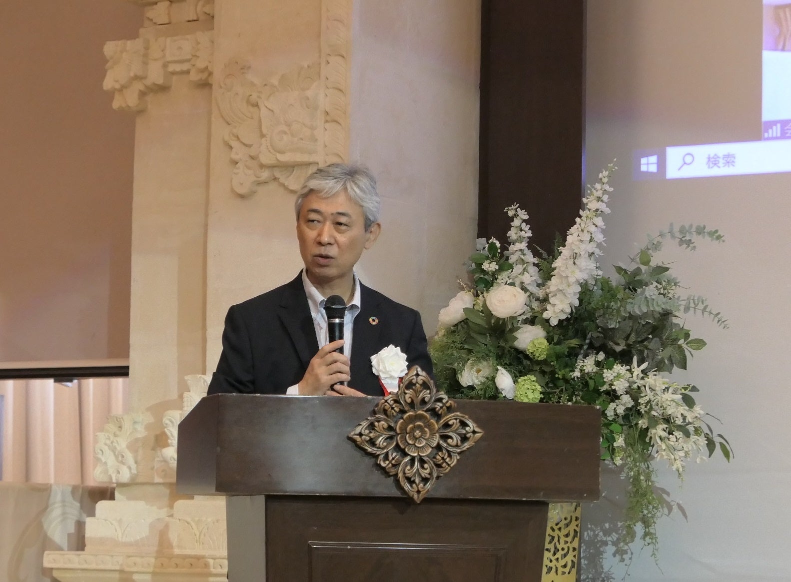 基金設立の抱負を語る大信理事長