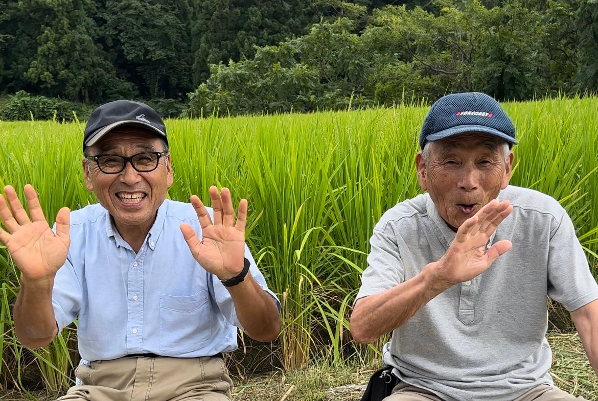 ▲生産者の山本さん（左）と中村さん（右）