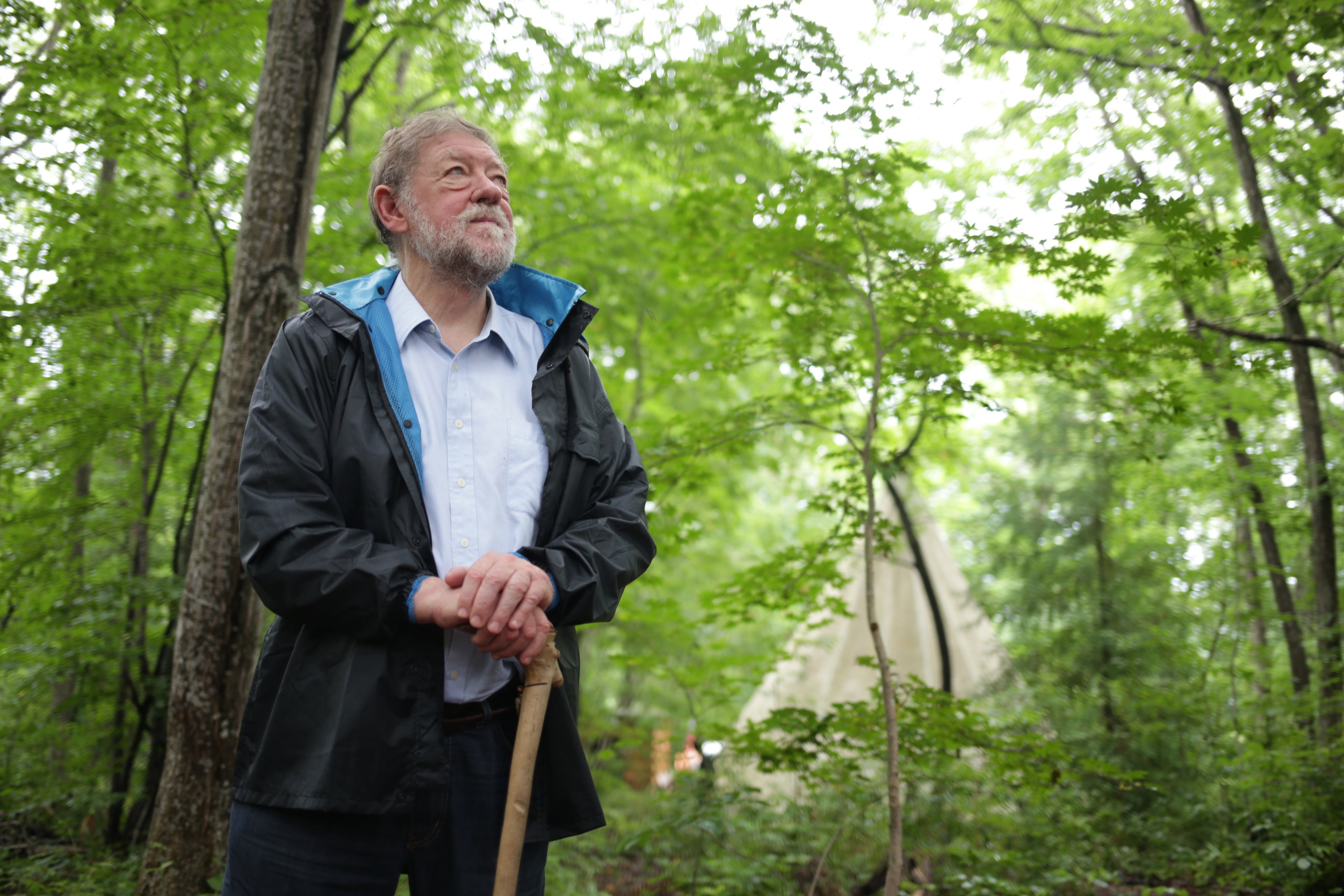 ▲森林再生に取り組まれた故Ｃ.Ｗ.ニコルさん