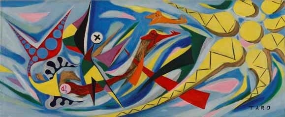 東京店壁画原画、1952頃、画：岡本太郎（高島屋史料館蔵）